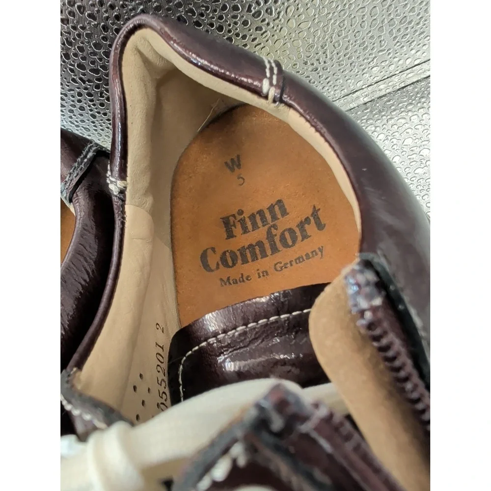 FINN COMFORT Charlotte leather sneakers shoes US Women's‎ 5 Dark Burgandy
